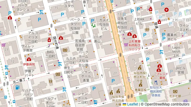 竜宮レンタルスタジオ&スペース仙台店の周辺地図