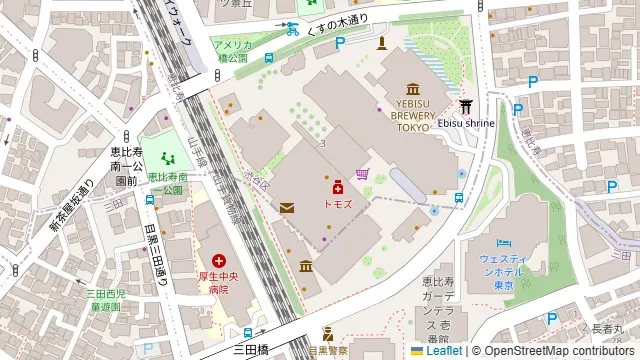 恵比寿ガーデンカフェの周辺地図