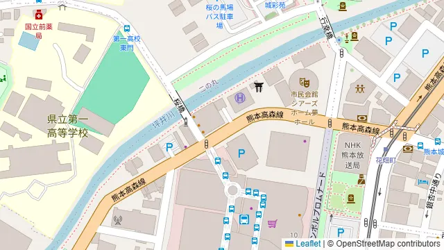 貸会議室サクラマチクマモト前の周辺地図