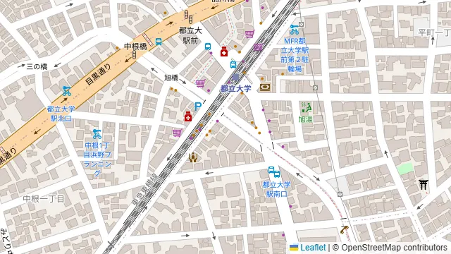 串焼 くるり 都立大学店の周辺地図