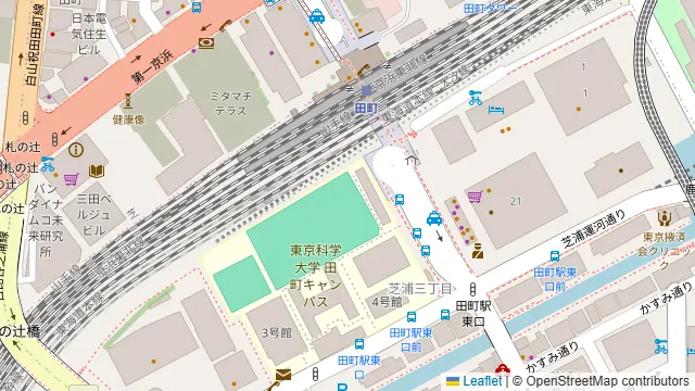 ふれあい貸し会議室 田町ECSの周辺地図