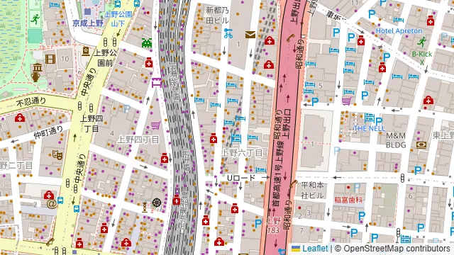 壱番亭 上野本店の周辺地図