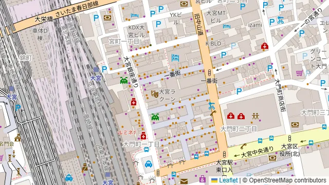 大宮ラクーンの庭の周辺地図