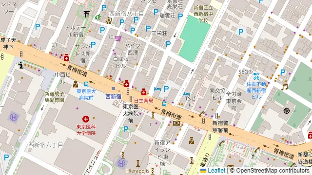ホテルローズガーデン新宿の周辺地図