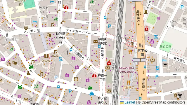 カラオケレインボー 渋谷店の周辺地図