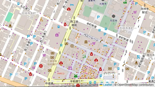 ビアポンバー GROVE 吉祥寺店の周辺地図