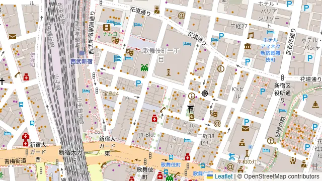 均一個室居酒屋 九十九 新宿本店の周辺地図