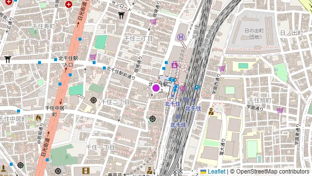 はなの舞 北千住駅西口店の周辺地図