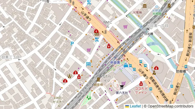 Amusement bar Pon Pon 中目黒の周辺地図