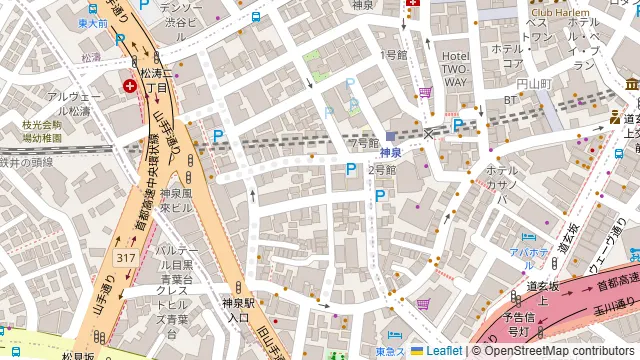 Gocchi Batta ゴッチバッタ渋谷道玄坂店の周辺地図