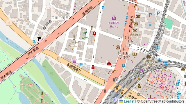 ESOLA 二子玉川店の周辺地図