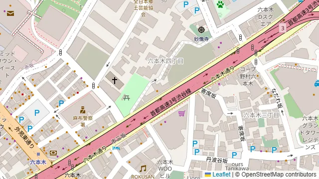 ライブハウス・ケントス 六本木店の周辺地図