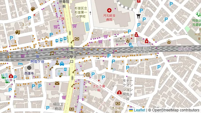 サンダルキッチン 阿佐ヶ谷本店の周辺地図
