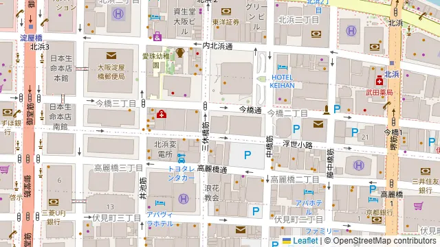 TIME SHARING TSHG淀屋橋ビル 2F Booth.Dの周辺地図