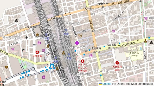 ダーツバー＆ダイニング REGALO 大宮東口駅前店の周辺地図