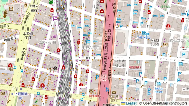 馬さん餃子酒場 上野店の周辺地図