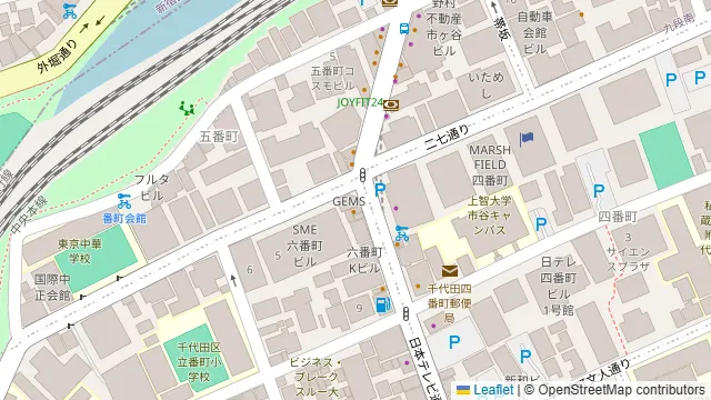 五色 GEMS市ヶ谷店の周辺地図