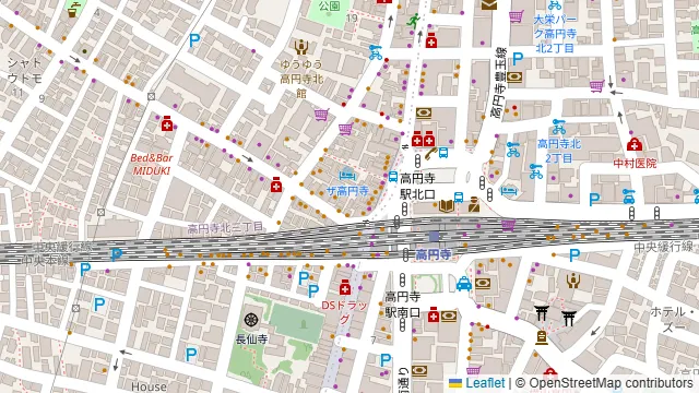 ハカタスタンダード 高円寺店の周辺地図