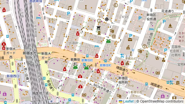 個室和食 東山 新宿本店の周辺地図