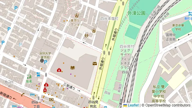 SUNRISE 四ツ谷駅前店の周辺地図