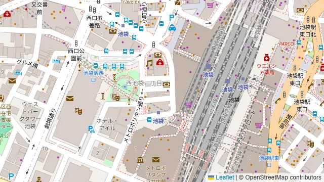 いづも 池袋の周辺地図