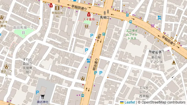 居酒屋 わっしょい 高田馬場・西早稲田の周辺地図