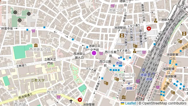 塚田農場 池袋西口公園店の周辺地図