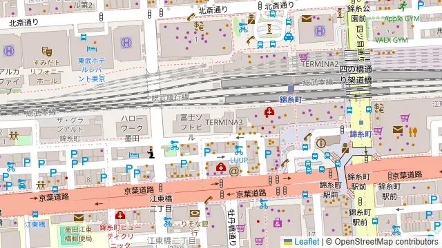 バグース 錦糸町店の周辺地図