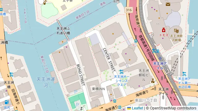 炭火×薪火×レストラン RIDE 品川 天王洲の周辺地図