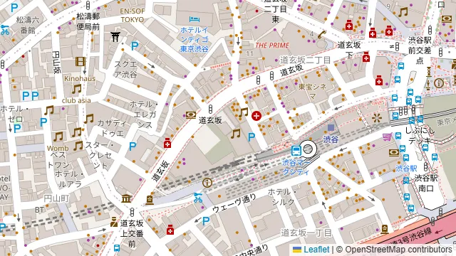 渋谷ガーデンスペース道玄坂店の周辺地図