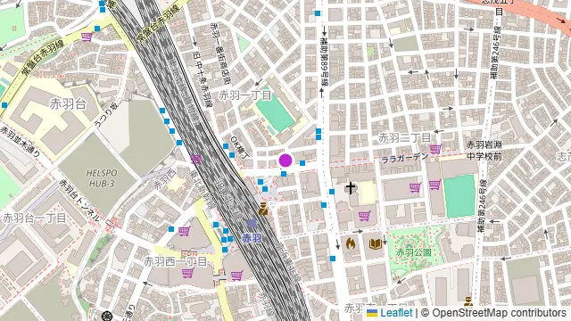 B-GARAGE 赤羽東口駅前店の周辺地図