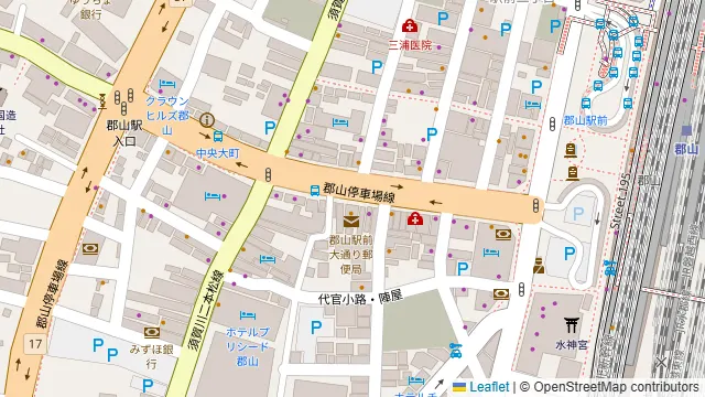 白木屋 郡山駅前大通り店の周辺地図