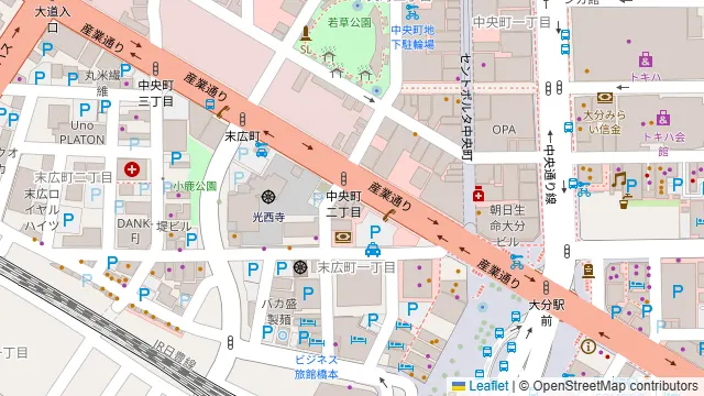 ユナイテッドシェア大分の周辺地図