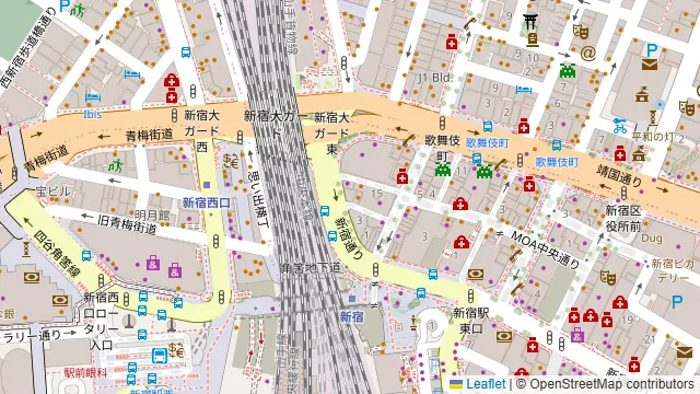 日比谷Bar 新宿東口店の周辺地図