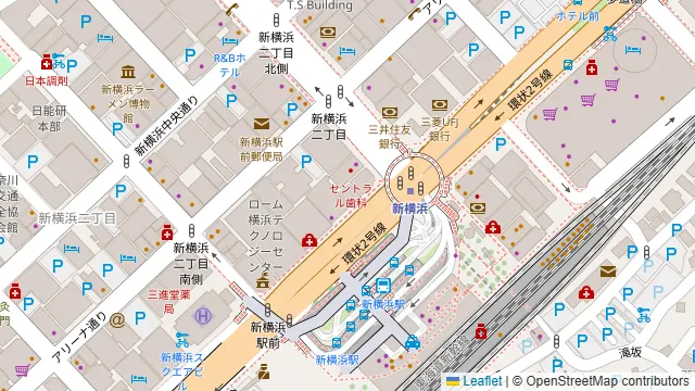 H¹T新横浜の周辺地図